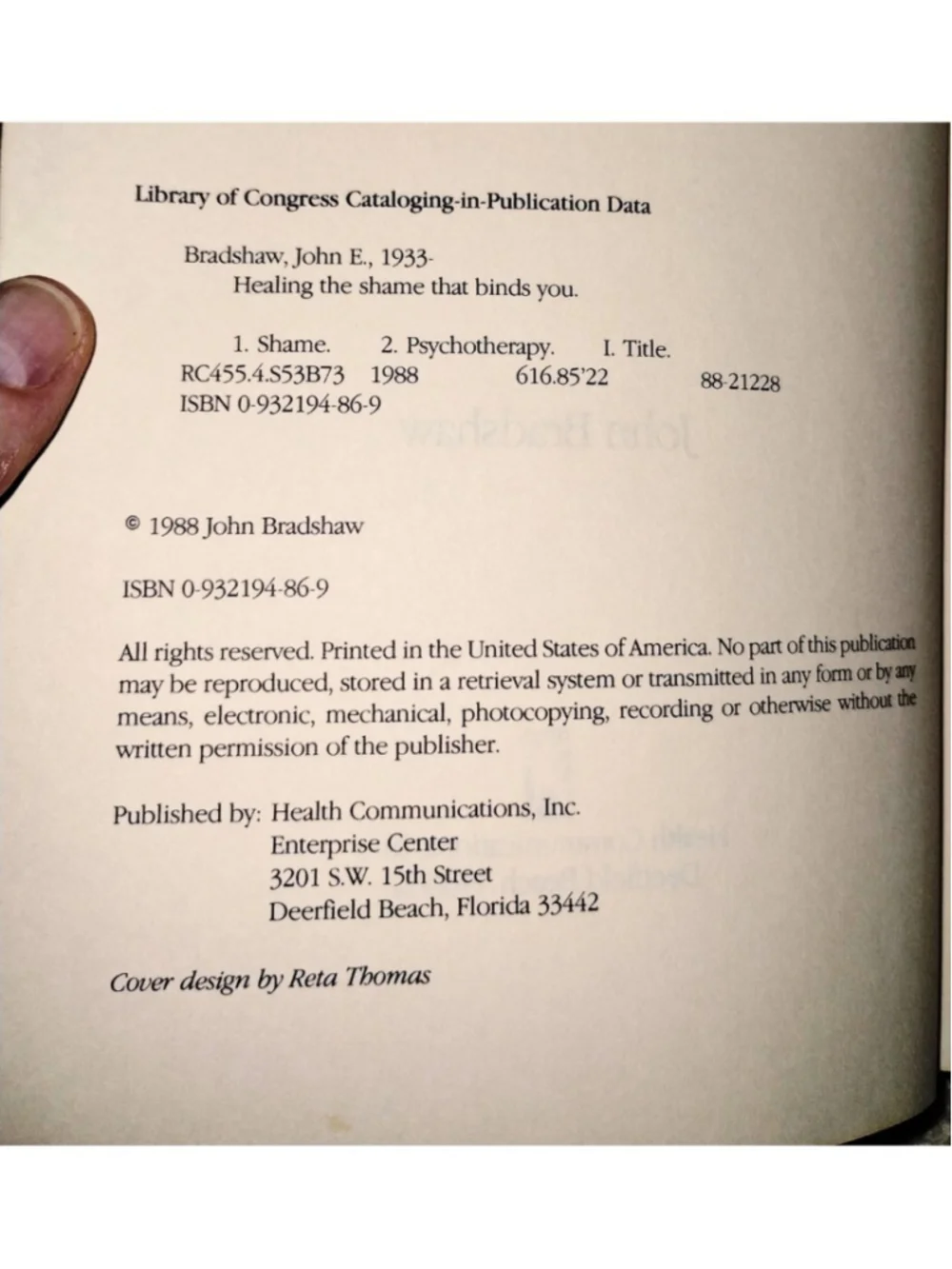 Healing the Shame That Binds You by John Bradshaw (1988)